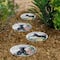 Glitzhome® 10" Set of 2 Cement Cat and Dog Textured Stepping Stones